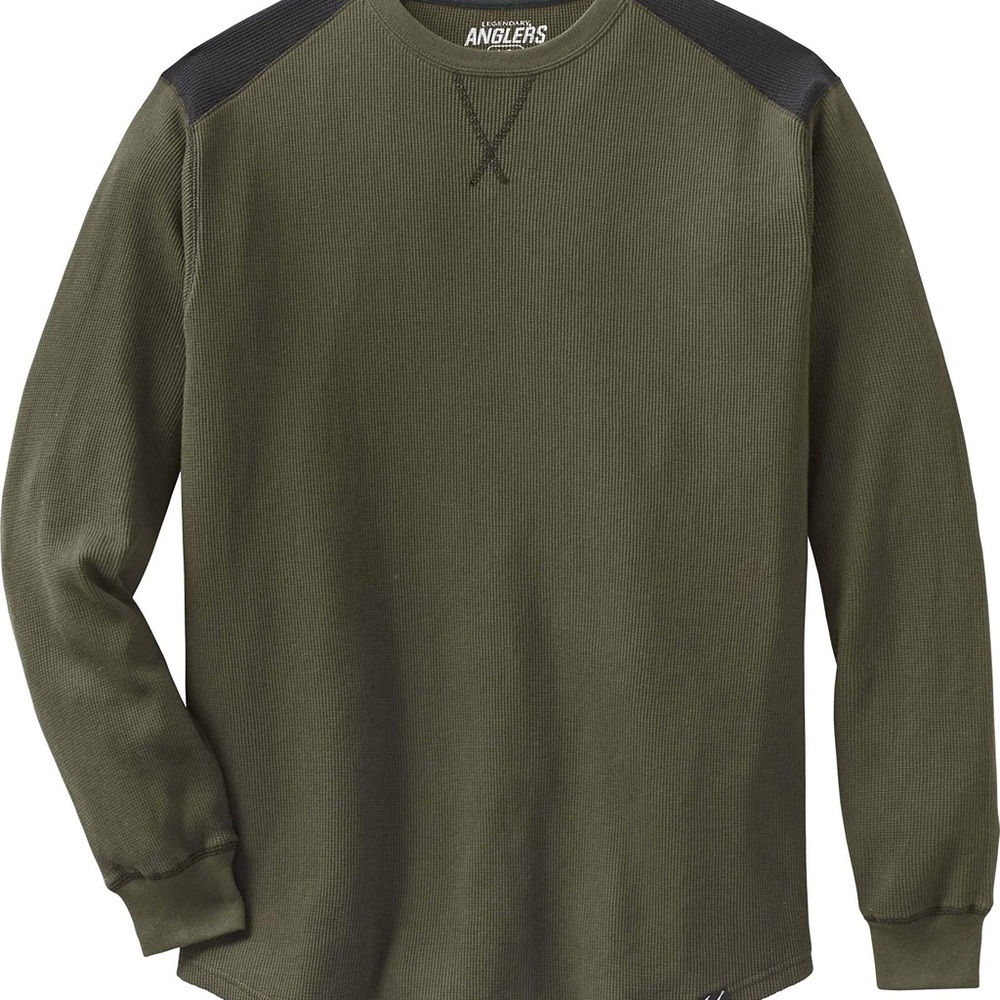 Legendary Whitetails Breakline Thermal Crew Long Sleeve Olive Green Sz Large